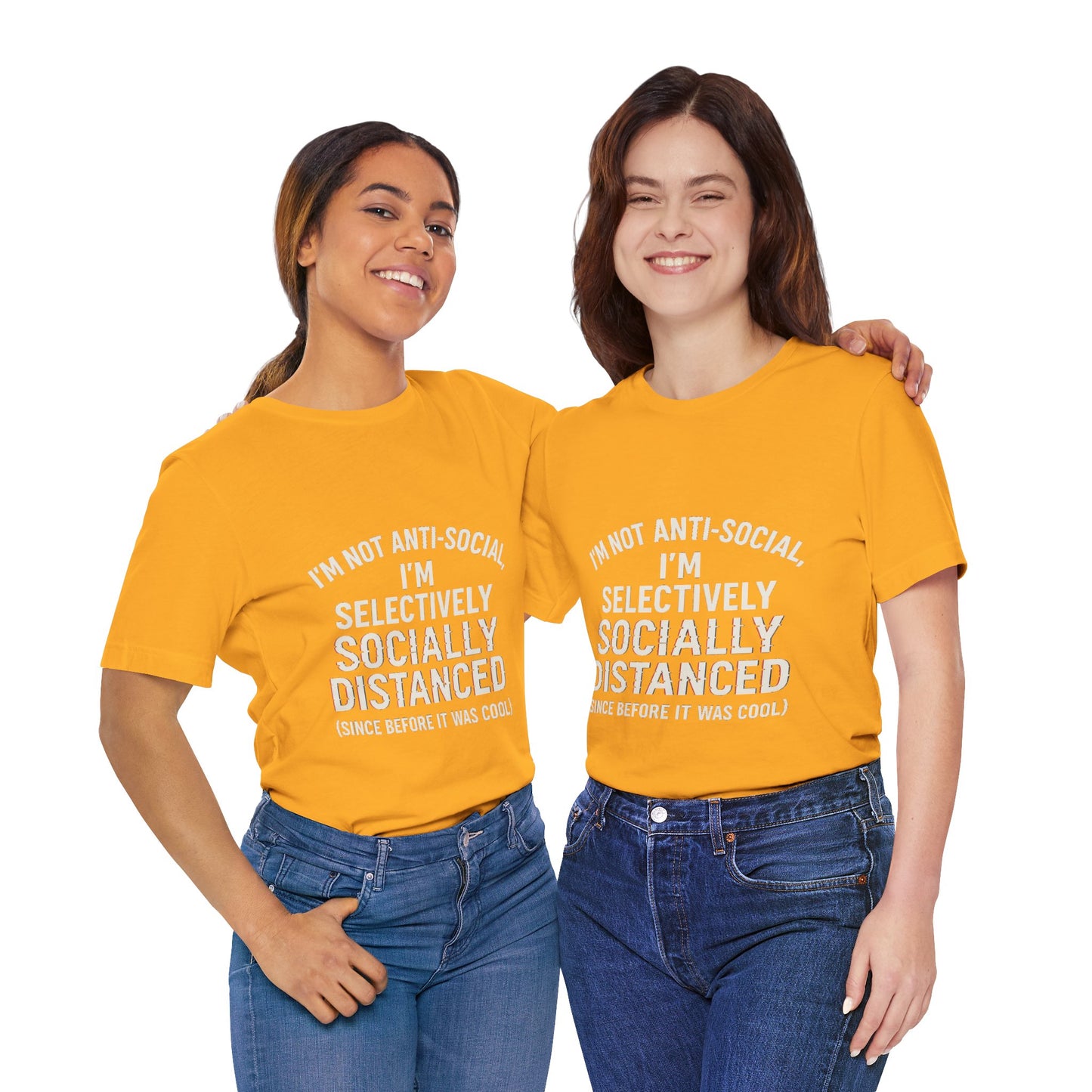 Selectively Socially Distanced T-Shirt, Funny Tee, Casual Wear, Gift for Introverts, Quirky Fashion, Unique Conversation Starter