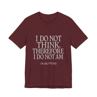 Philosophical Tee - Glitch Existential Unisex Jersey