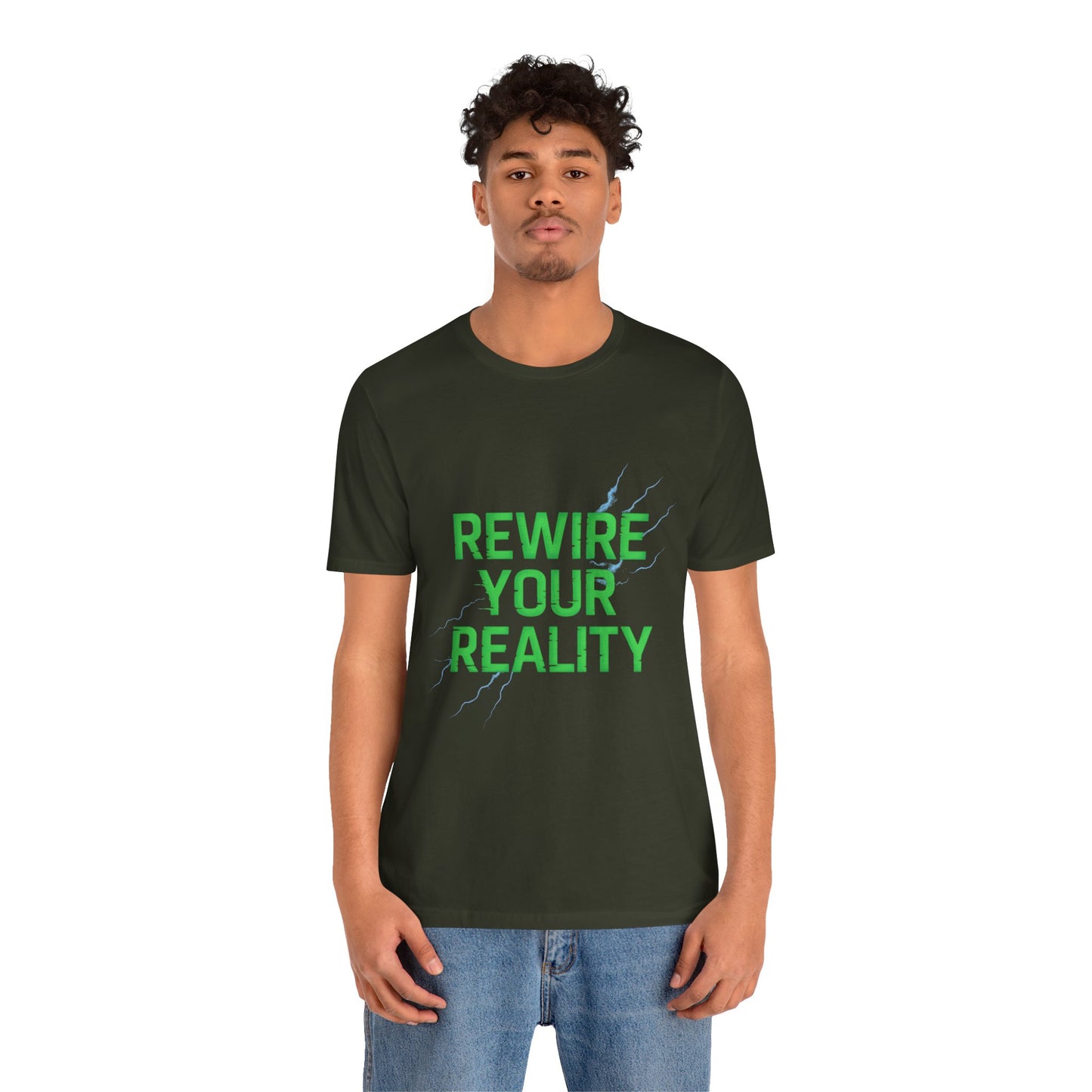 Rewire Your Reality Tee, Motivational T-Shirt, Inspirational Short Sleeve Top, Unisex Casual Wear, Perfect Gift for Dreamers