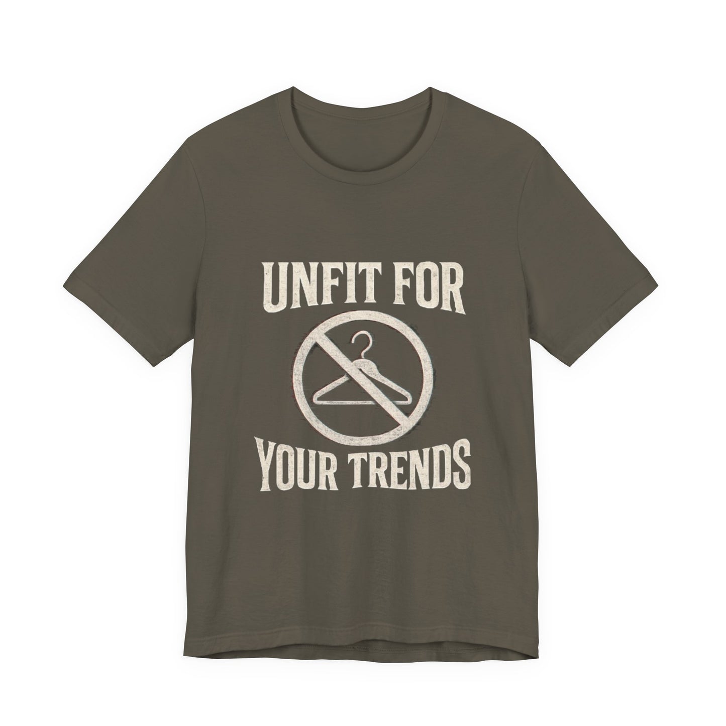 T-Shirt Bold Rejection of Mainstream Fashion Glitched 'No' Symbol