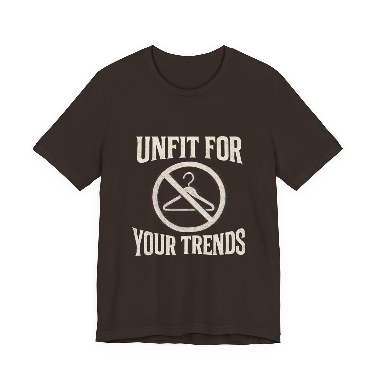 T-Shirt Bold Rejection of Mainstream Fashion Glitched 'No' Symbol