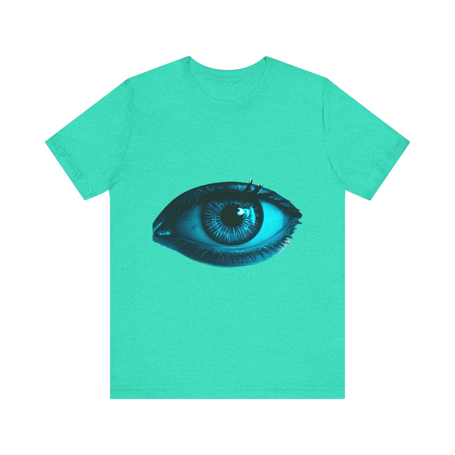 Distorted Cybernetic Gaze Eye-Catching Unisex Tee: Unique Graphic Tee, Perfect for Casual Wear, Eye Design Shirt, Trendy Gift, Statement Fashion