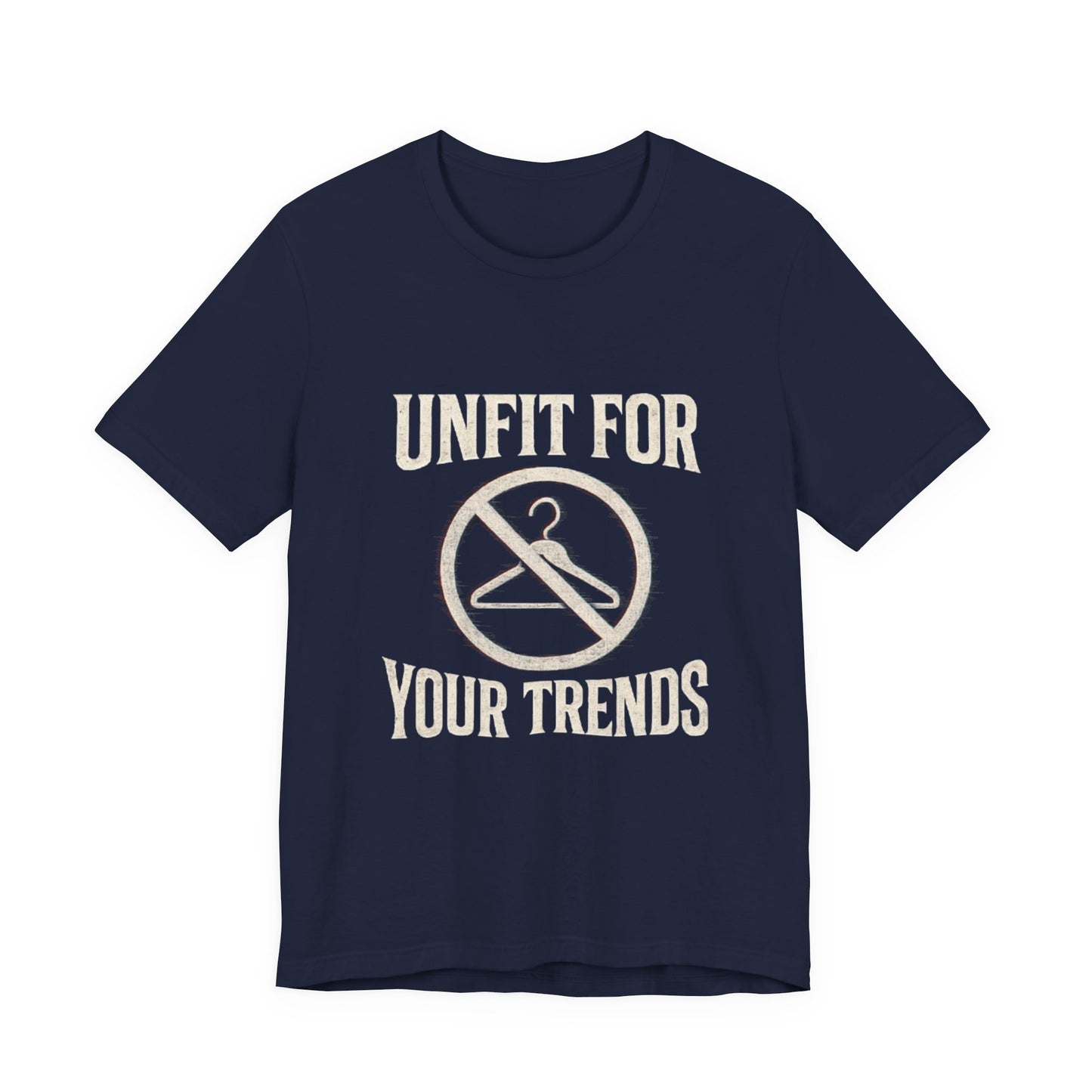 T-Shirt Bold Rejection of Mainstream Fashion Glitched 'No' Symbol