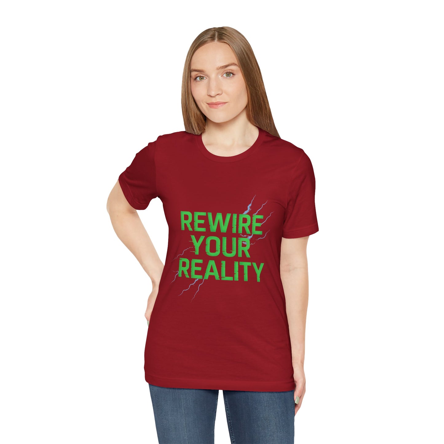 Rewire Your Reality Tee, Motivational T-Shirt, Inspirational Short Sleeve Top, Unisex Casual Wear, Perfect Gift for Dreamers