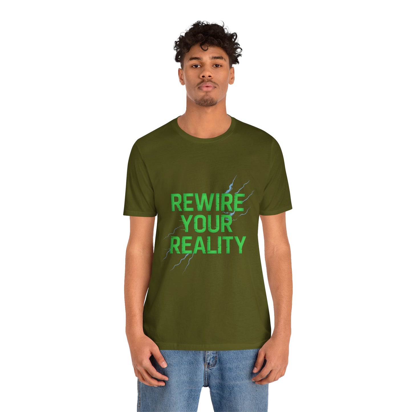 Rewire Your Reality Tee, Motivational T-Shirt, Inspirational Short Sleeve Top, Unisex Casual Wear, Perfect Gift for Dreamers