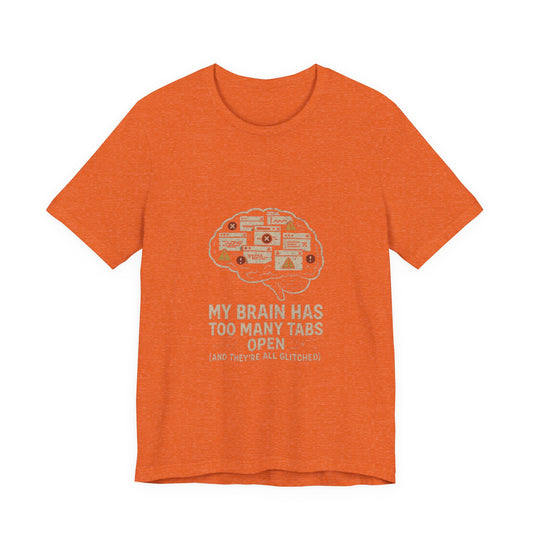 Fun Brainy Tee for Tech Lovers, Perfect for Gifts, Casual Wear, and Stress Relief | Unique Design for Halloween, Birthdays, and Everyday Fun