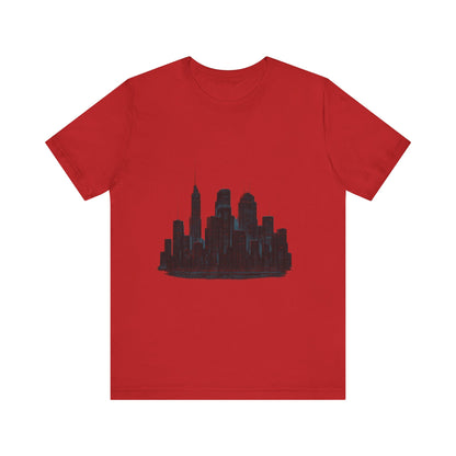 Glitched Neo-Tokyo Skyline Graphic Tee | Casual Wear, Street Style, Gift for City Lovers, Travel Enthusiasts, Summer Essentials
