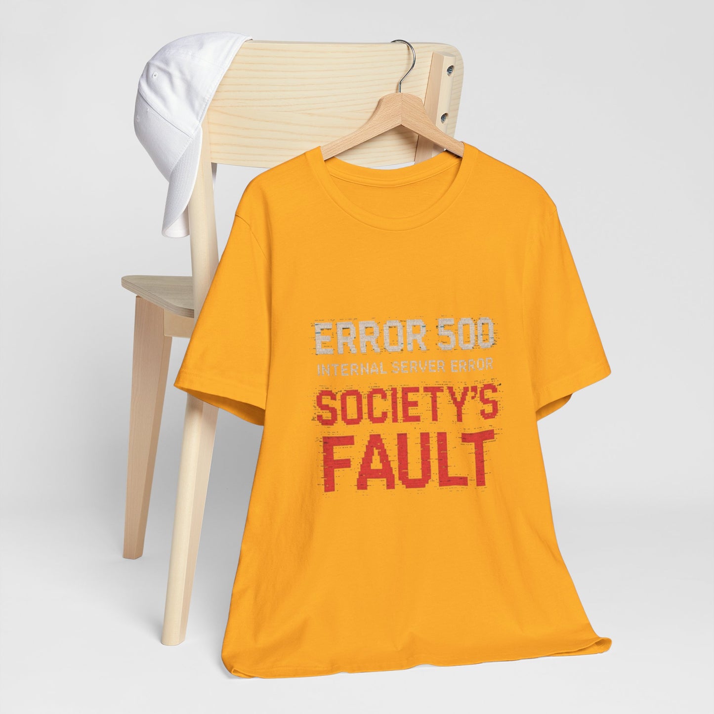 Short Sleeve Tee - Error 500 Society's Fault Tech Reference T-Shirt