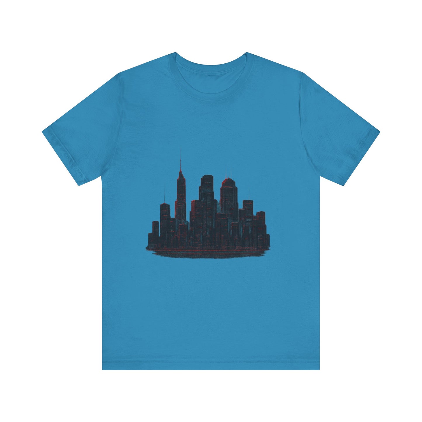 Glitched Neo-Tokyo Skyline Graphic Tee | Casual Wear, Street Style, Gift for City Lovers, Travel Enthusiasts, Summer Essentials