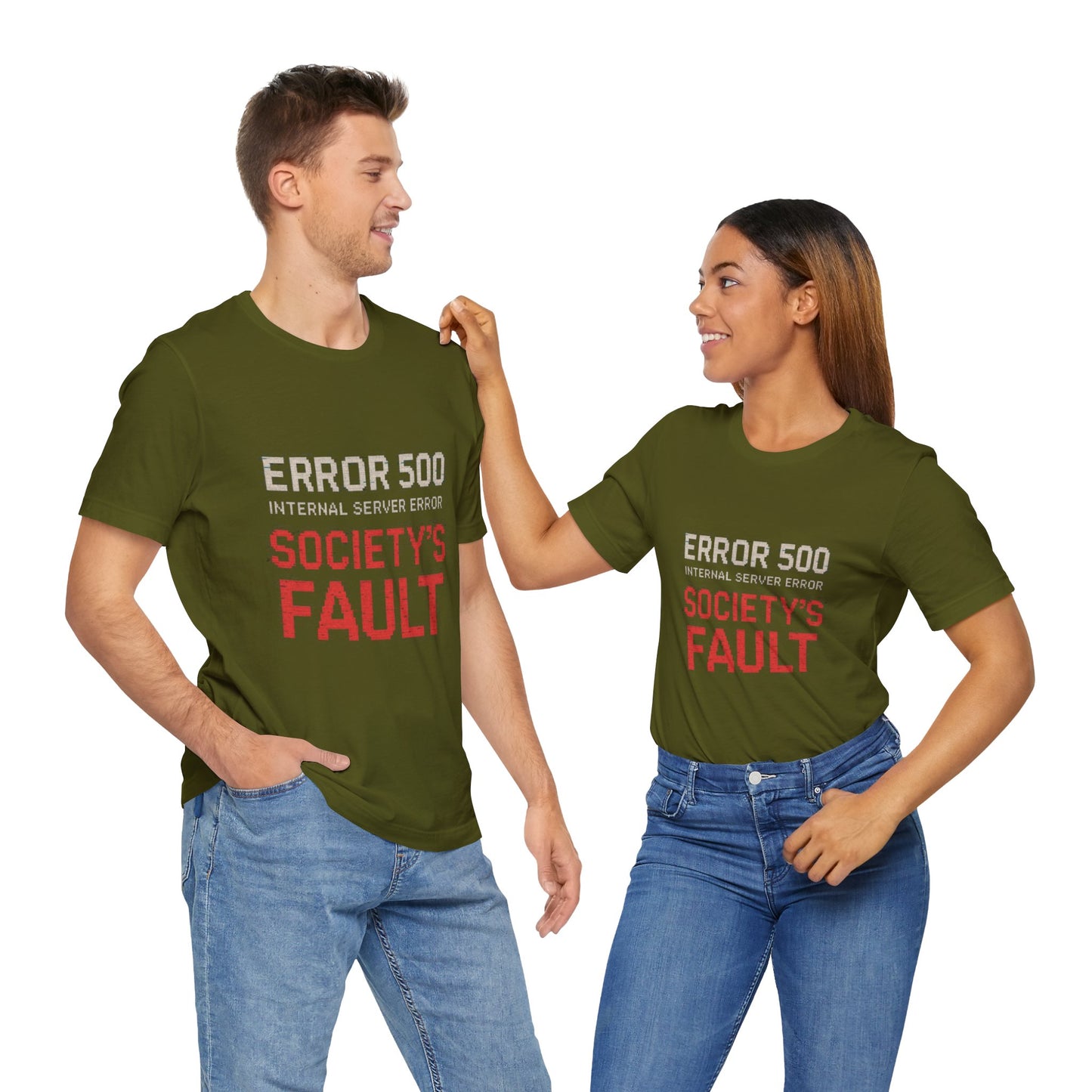 Short Sleeve Tee - Error 500 Society's Fault Tech Reference T-Shirt