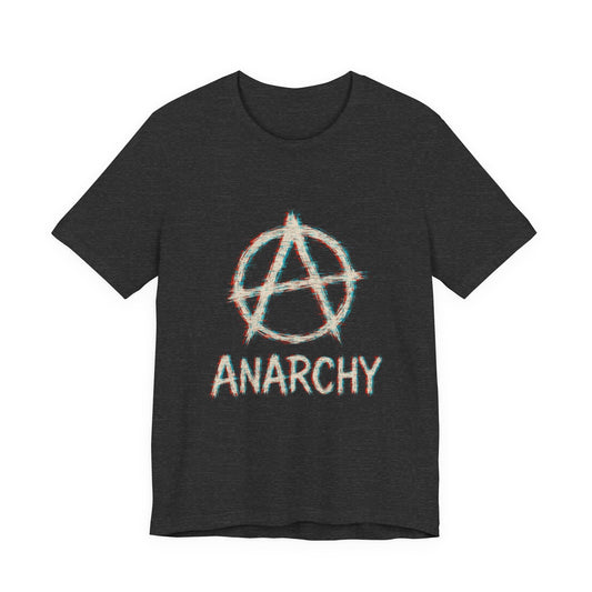 Punk Anarchy Tee with Glitch Effect