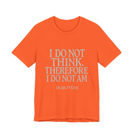 Philosophical Tee - Glitch Existential Unisex Jersey