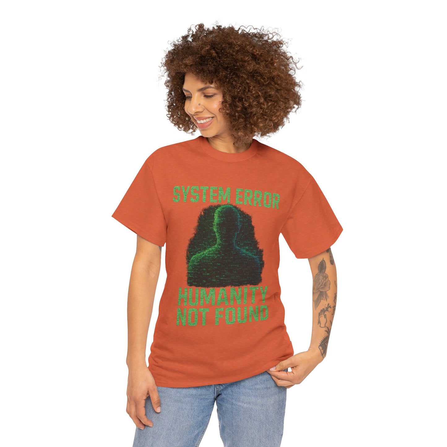 System Error: Humanity Not Found Unisex T-Shirt | Perfect for Tech Lovers, Casual Days, Gift for Geeks, Unique Graphic Tee, Everyday Wear