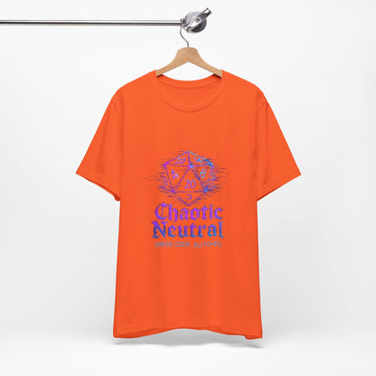 Chaotic Neutral (Glitched) Unisex Tee, Fun Graphic T-Shirt, Gamer Apparel, Roleplaying Shirt, Dungeons & Dragons Gift, Casual Wear