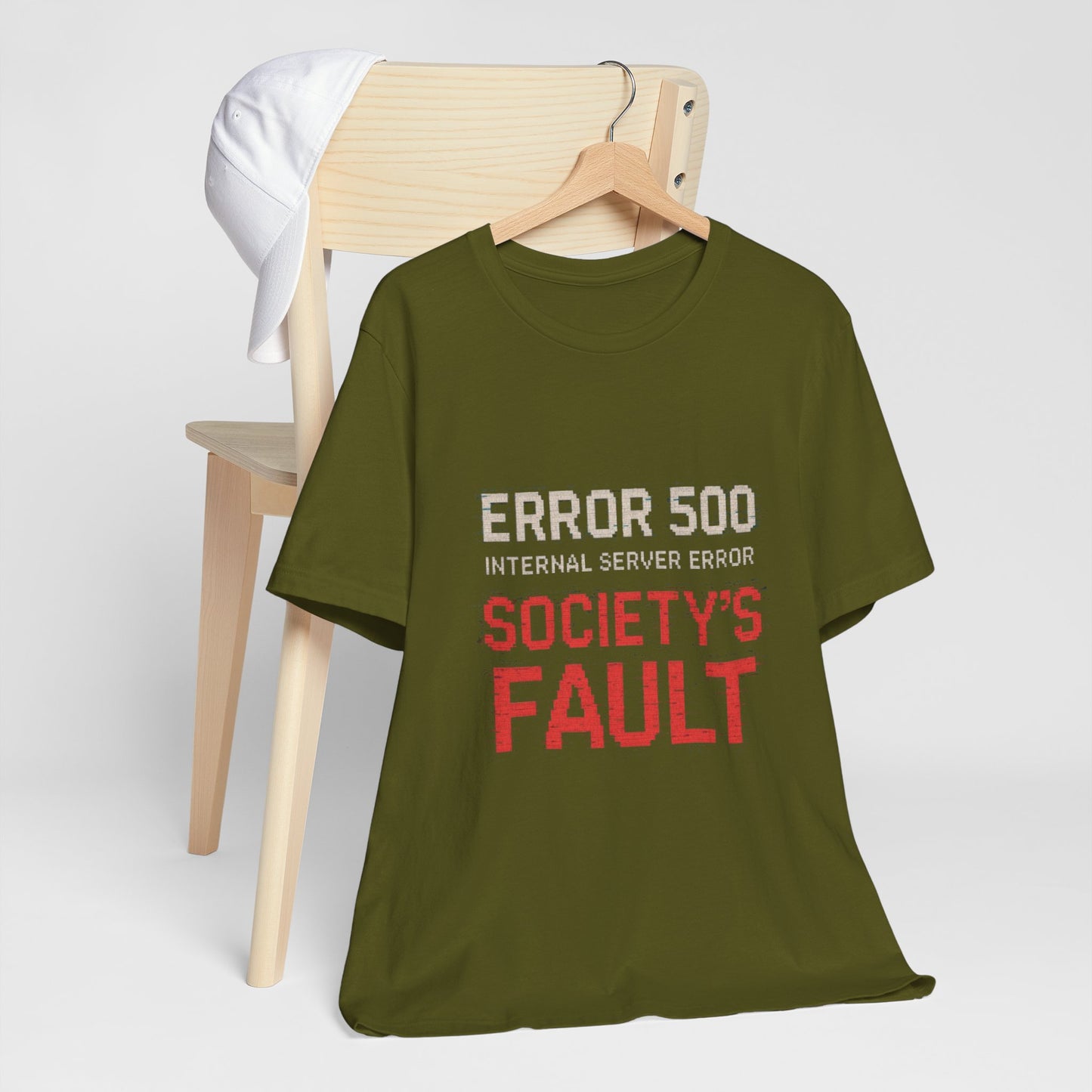 Short Sleeve Tee - Error 500 Society's Fault Tech Reference T-Shirt