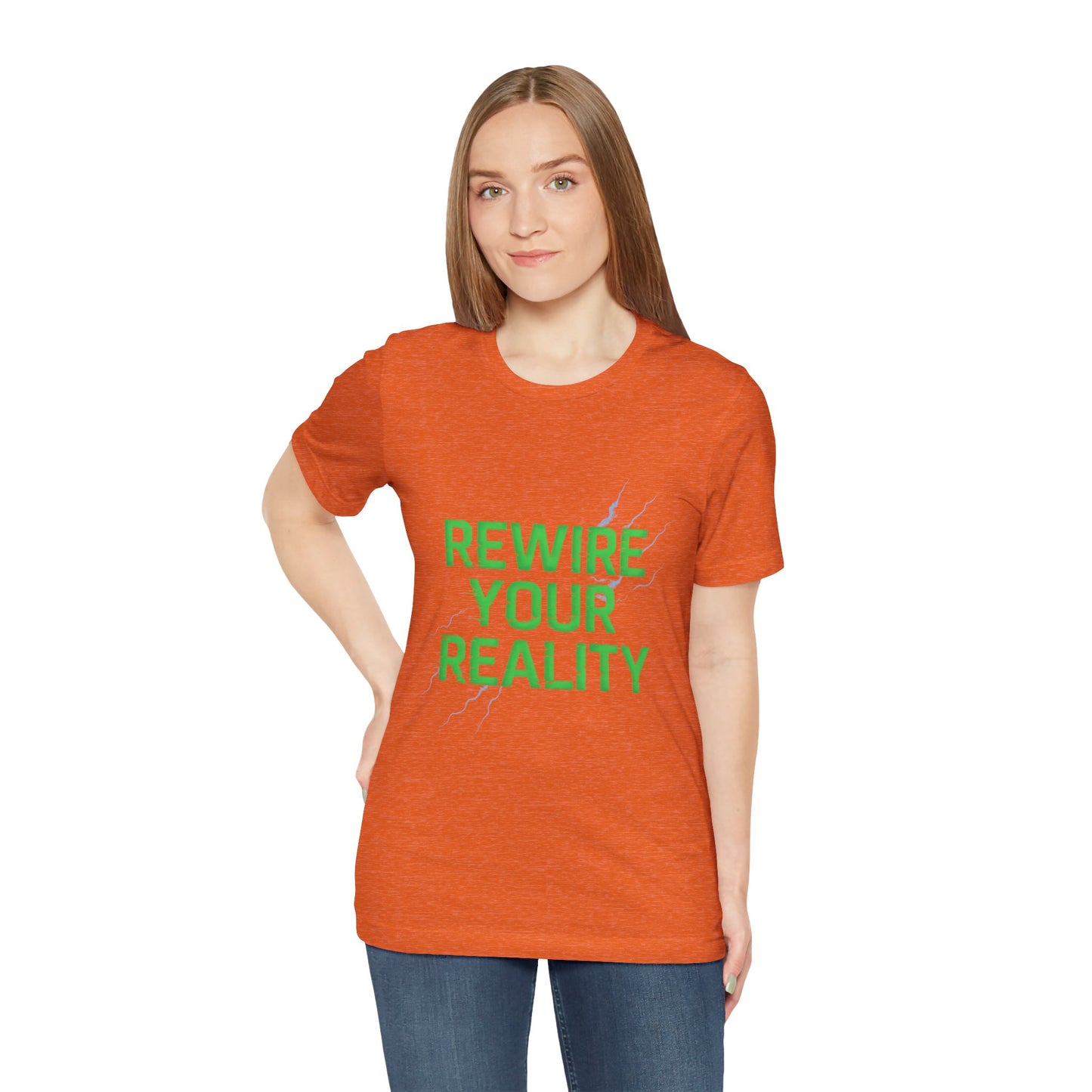 Rewire Your Reality Tee, Motivational T-Shirt, Inspirational Short Sleeve Top, Unisex Casual Wear, Perfect Gift for Dreamers