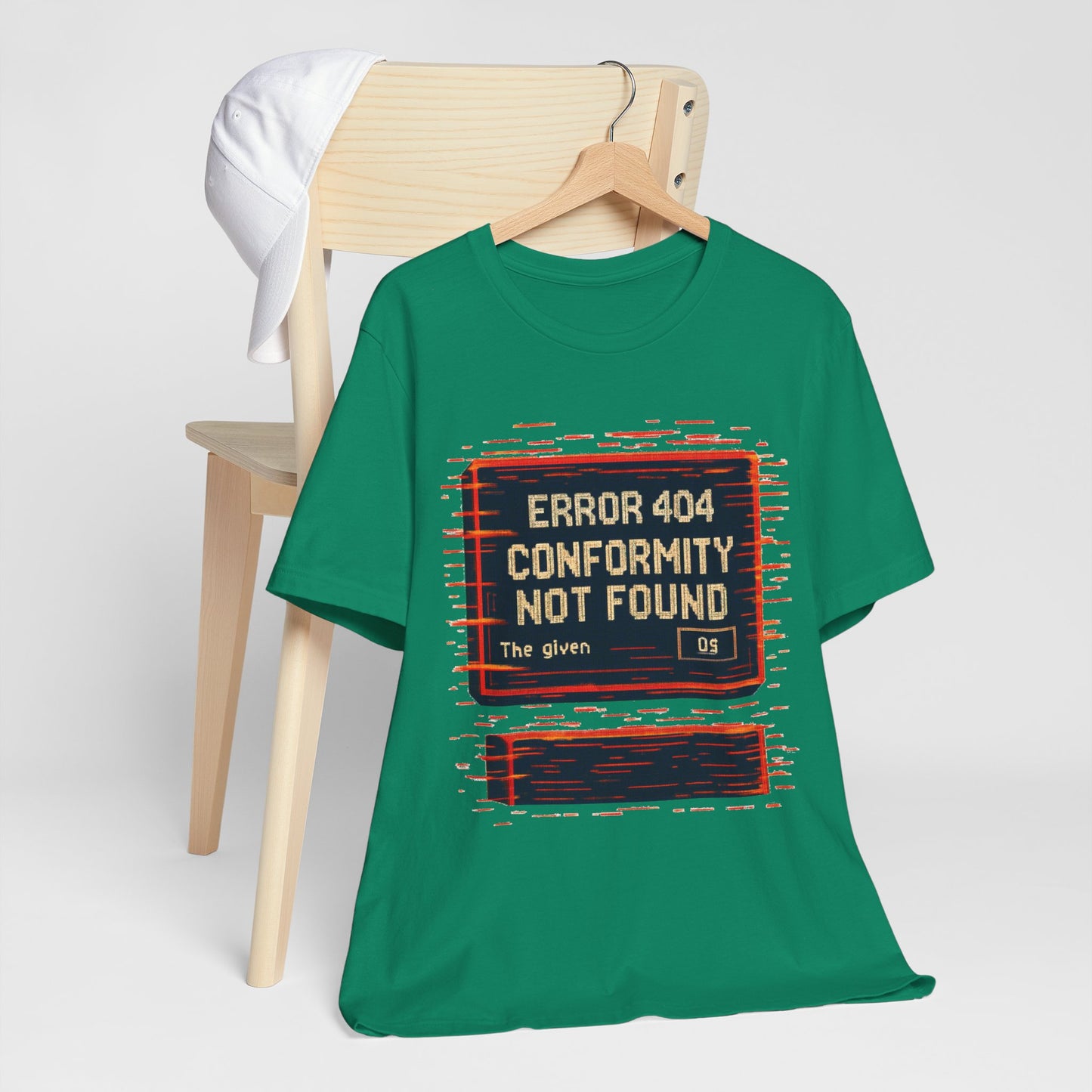 ERROR 404 Conformity Not Found Unisex Tee, Trendy Graphic Shirt, Casual Wear, Gift for Techies, Humor T-Shirt