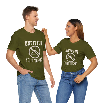 T-Shirt Bold Rejection of Mainstream Fashion Glitched 'No' Symbol
