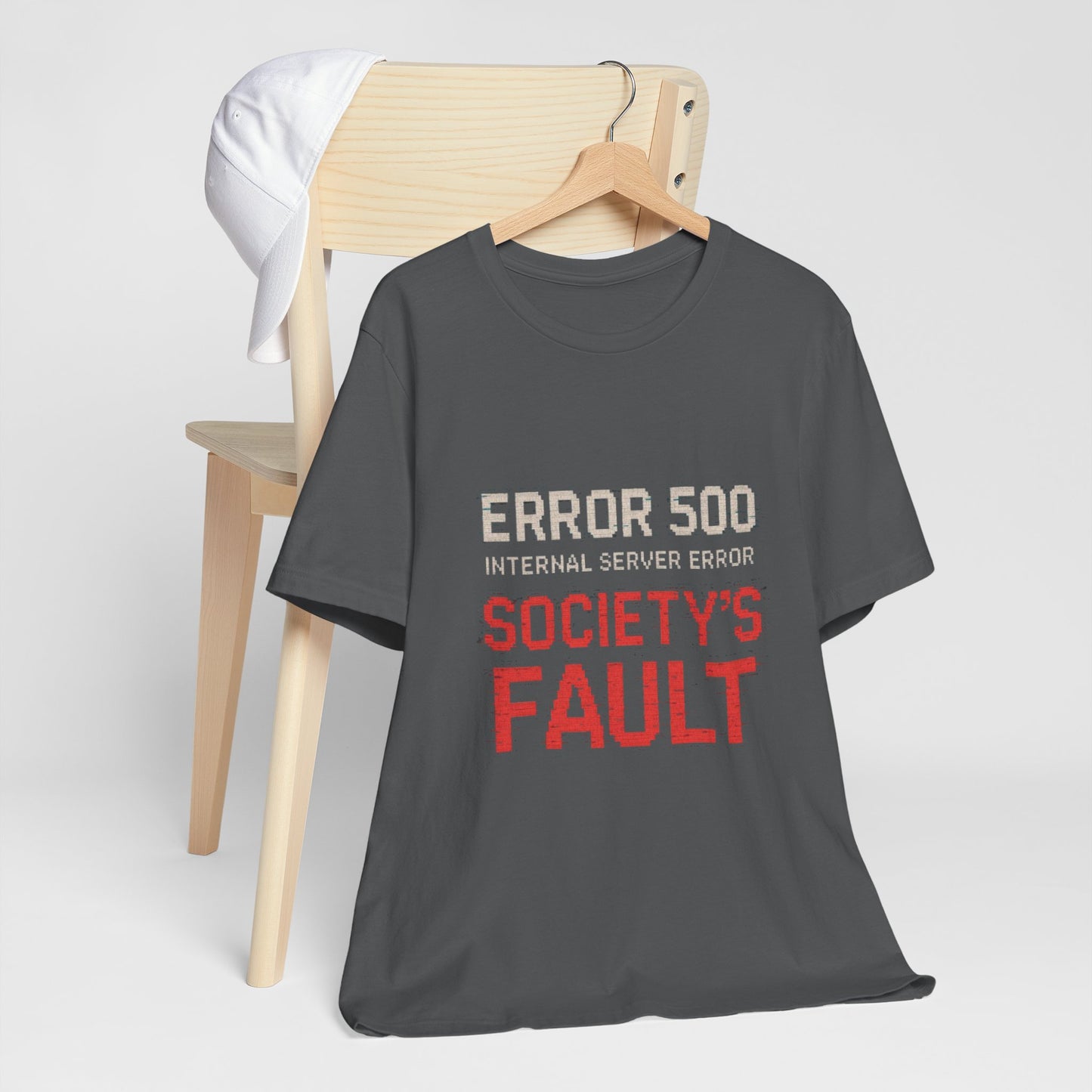 Short Sleeve Tee - Error 500 Society's Fault Tech Reference T-Shirt
