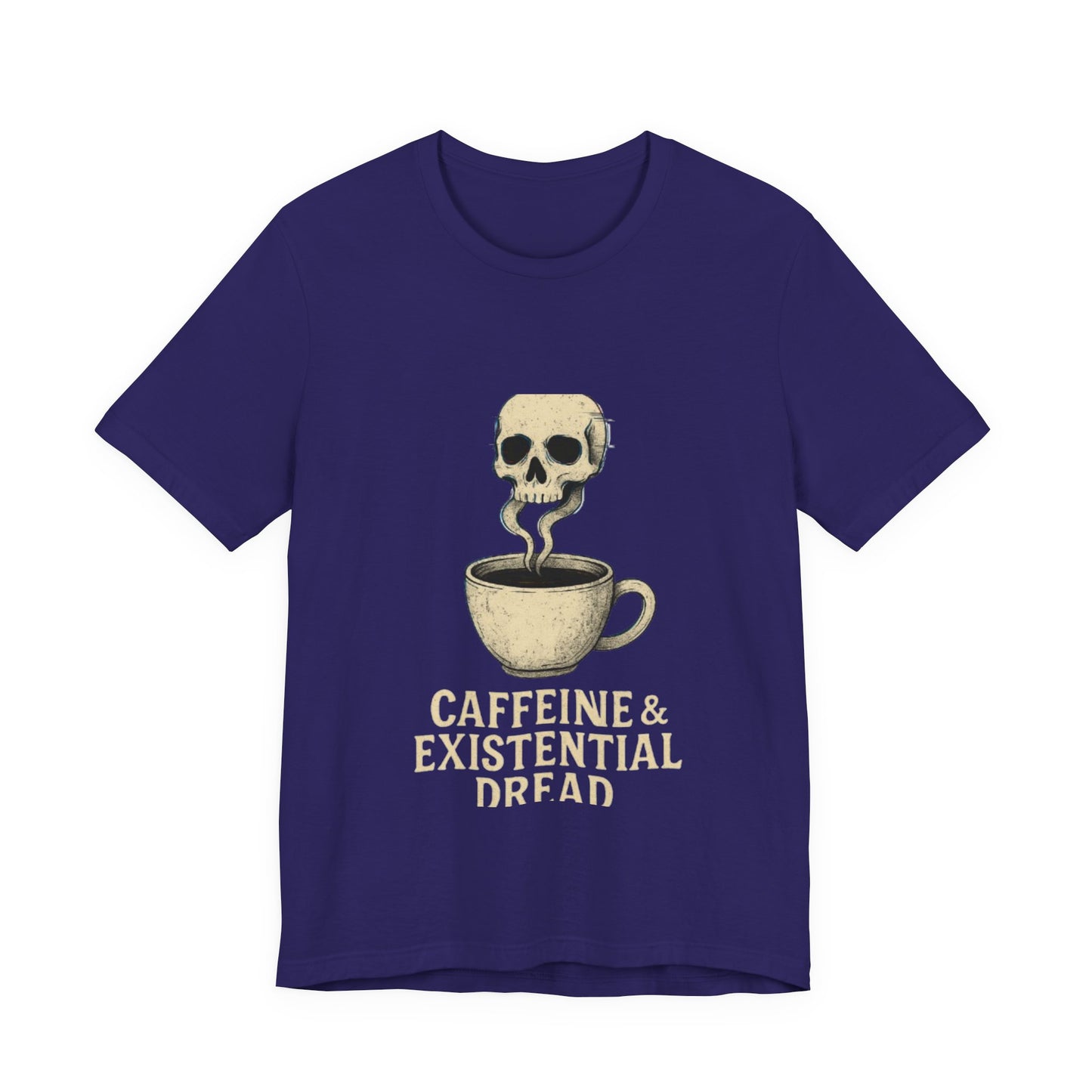 Caffeine & Existential Dread Tee, Unisex T-Shirt for Coffee Lovers, Casual Apparel, Great for Gifting, Perfect for Everyday Wear