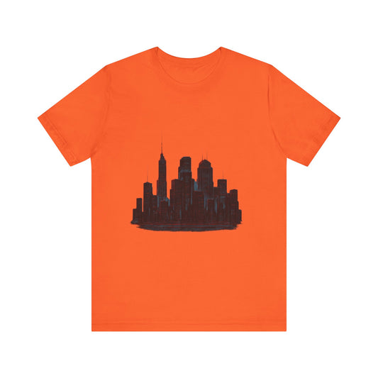 Glitched Neo-Tokyo Skyline Graphic Tee | Casual Wear, Street Style, Gift for City Lovers, Travel Enthusiasts, Summer Essentials