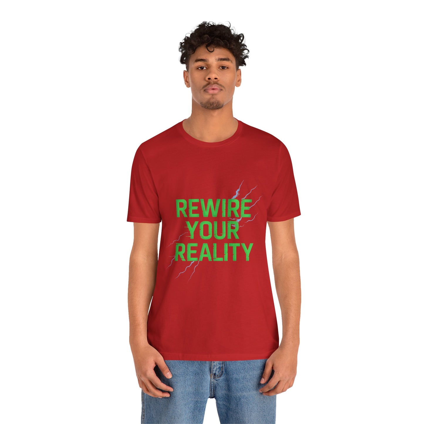 Rewire Your Reality Tee, Motivational T-Shirt, Inspirational Short Sleeve Top, Unisex Casual Wear, Perfect Gift for Dreamers