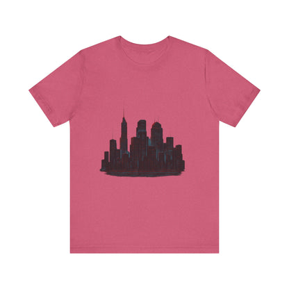 Glitched Neo-Tokyo Skyline Graphic Tee | Casual Wear, Street Style, Gift for City Lovers, Travel Enthusiasts, Summer Essentials