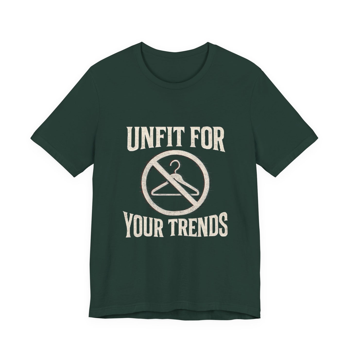 T-Shirt Bold Rejection of Mainstream Fashion Glitched 'No' Symbol