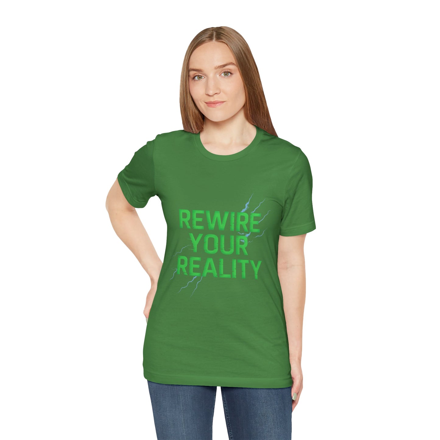 Rewire Your Reality Tee, Motivational T-Shirt, Inspirational Short Sleeve Top, Unisex Casual Wear, Perfect Gift for Dreamers