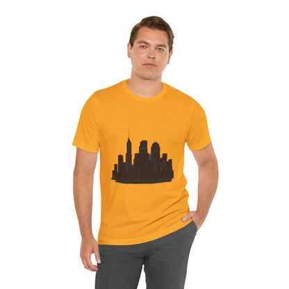 Glitched Neo-Tokyo Skyline Graphic Tee | Casual Wear, Street Style, Gift for City Lovers, Travel Enthusiasts, Summer Essentials