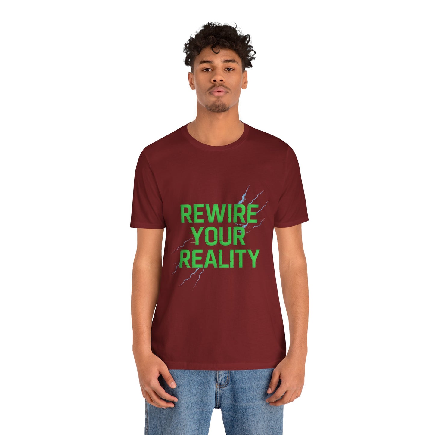 Rewire Your Reality Tee, Motivational T-Shirt, Inspirational Short Sleeve Top, Unisex Casual Wear, Perfect Gift for Dreamers