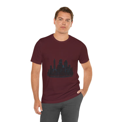Glitched Neo-Tokyo Skyline Graphic Tee | Casual Wear, Street Style, Gift for City Lovers, Travel Enthusiasts, Summer Essentials