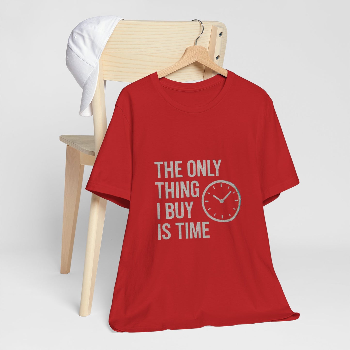 Philosophical Minimalist Tee - The Only Thing I Buy Is Time