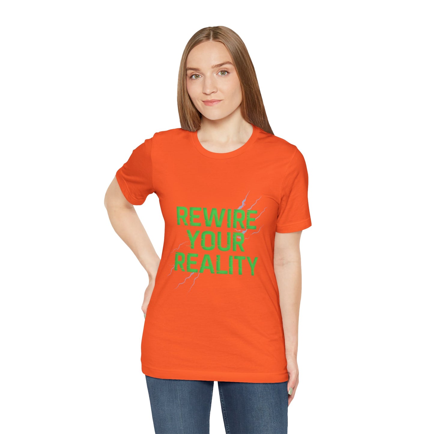 Rewire Your Reality Tee, Motivational T-Shirt, Inspirational Short Sleeve Top, Unisex Casual Wear, Perfect Gift for Dreamers