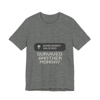 Monday Achievement Unlocked T-Shirt, Funny Monday Tee, Motivational Shirt, Gift for Gamers, Unisex Casual Wear