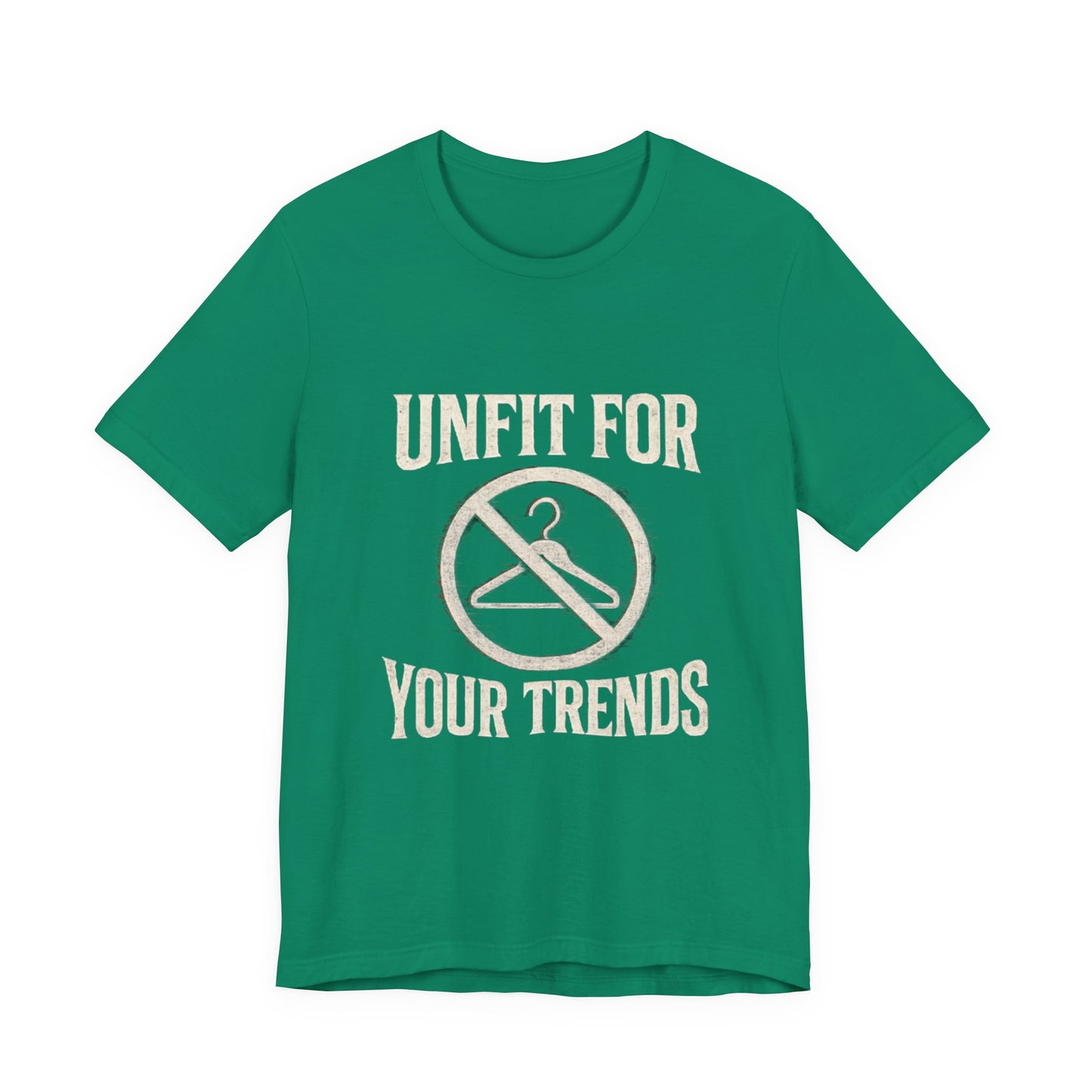 T-Shirt Bold Rejection of Mainstream Fashion Glitched 'No' Symbol