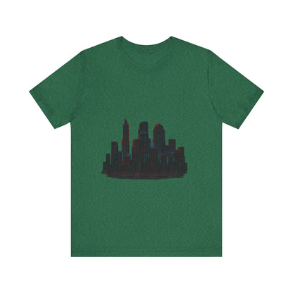Glitched Neo-Tokyo Skyline Graphic Tee | Casual Wear, Street Style, Gift for City Lovers, Travel Enthusiasts, Summer Essentials