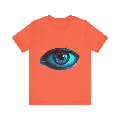 Distorted Cybernetic Gaze Eye-Catching Unisex Tee: Unique Graphic Tee, Perfect for Casual Wear, Eye Design Shirt, Trendy Gift, Statement Fashion