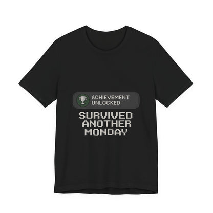 Monday Achievement Unlocked T-Shirt, Funny Monday Tee, Motivational Shirt, Gift for Gamers, Unisex Casual Wear