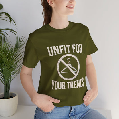 T-Shirt Bold Rejection of Mainstream Fashion Glitched 'No' Symbol