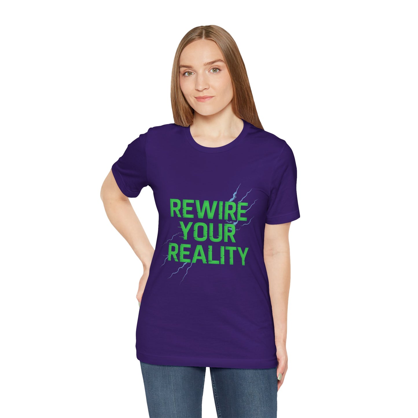 Rewire Your Reality Tee, Motivational T-Shirt, Inspirational Short Sleeve Top, Unisex Casual Wear, Perfect Gift for Dreamers