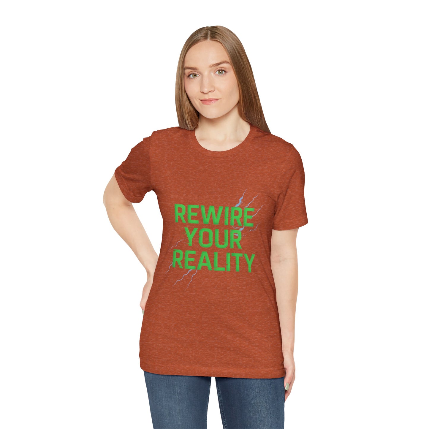 Rewire Your Reality Tee, Motivational T-Shirt, Inspirational Short Sleeve Top, Unisex Casual Wear, Perfect Gift for Dreamers