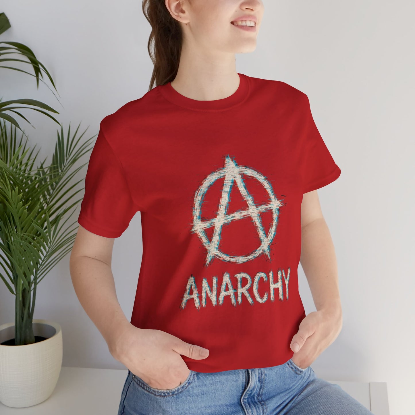 Punk Anarchy Tee with Glitch Effect