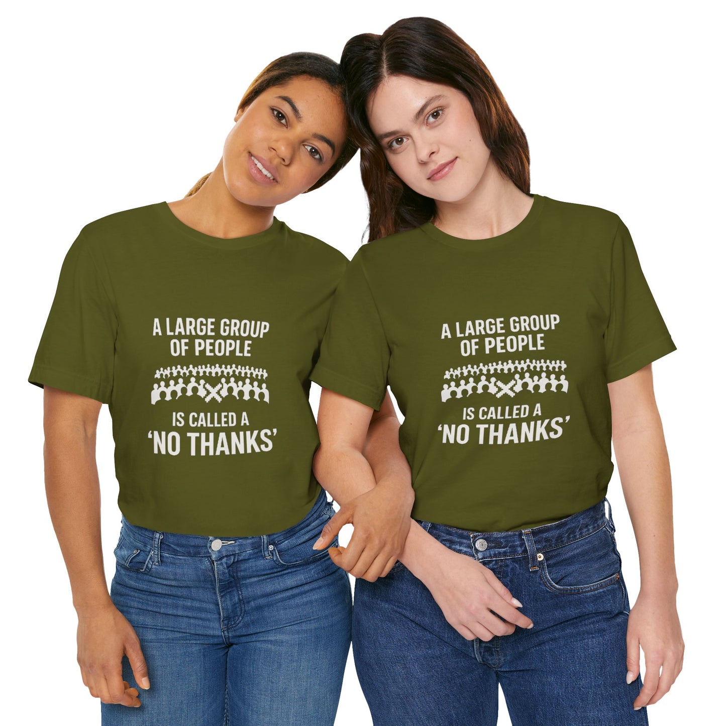 Graphic Tee A Large Group of People is Called a 'No Thanks' Pixelated Design