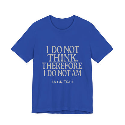 Philosophical Tee - Glitch Existential Unisex Jersey