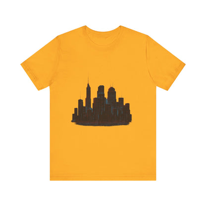 Glitched Neo-Tokyo Skyline Graphic Tee | Casual Wear, Street Style, Gift for City Lovers, Travel Enthusiasts, Summer Essentials