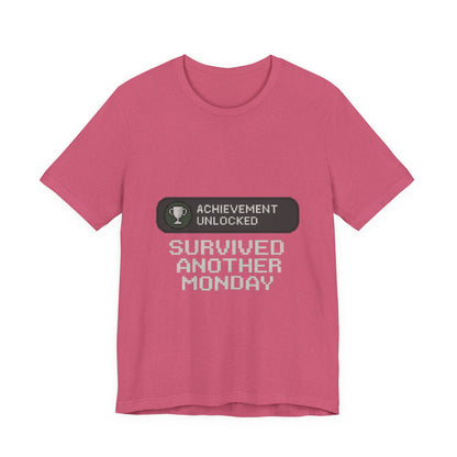 Monday Achievement Unlocked T-Shirt, Funny Monday Tee, Motivational Shirt, Gift for Gamers, Unisex Casual Wear