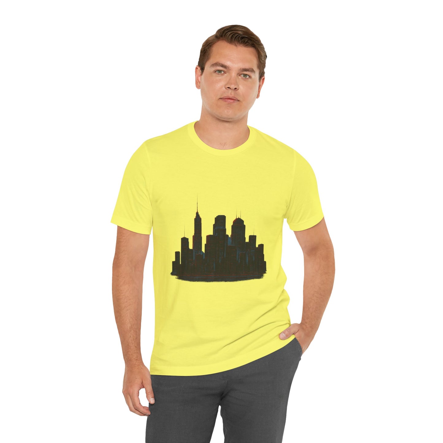 Glitched Neo-Tokyo Skyline Graphic Tee | Casual Wear, Street Style, Gift for City Lovers, Travel Enthusiasts, Summer Essentials