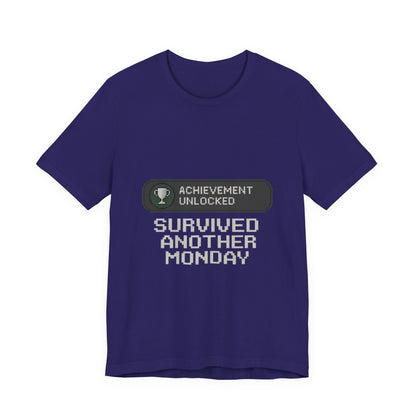Monday Achievement Unlocked T-Shirt, Funny Monday Tee, Motivational Shirt, Gift for Gamers, Unisex Casual Wear