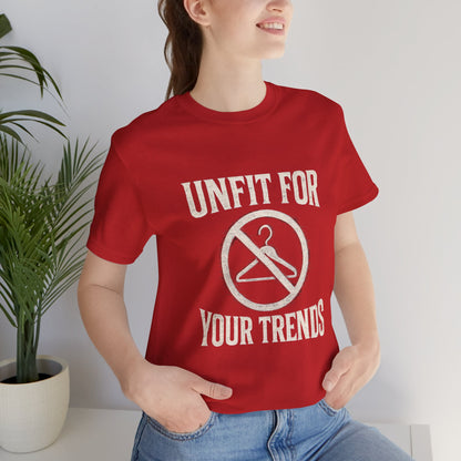 T-Shirt Bold Rejection of Mainstream Fashion Glitched 'No' Symbol